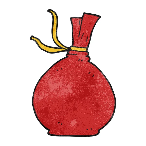 Texturizado desenhos animados natal santa saco — Vetor de Stock