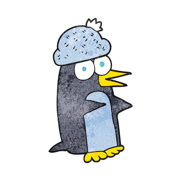 Pingüino de dibujos animados texturizado — Archivo Imágenes Vectoriales