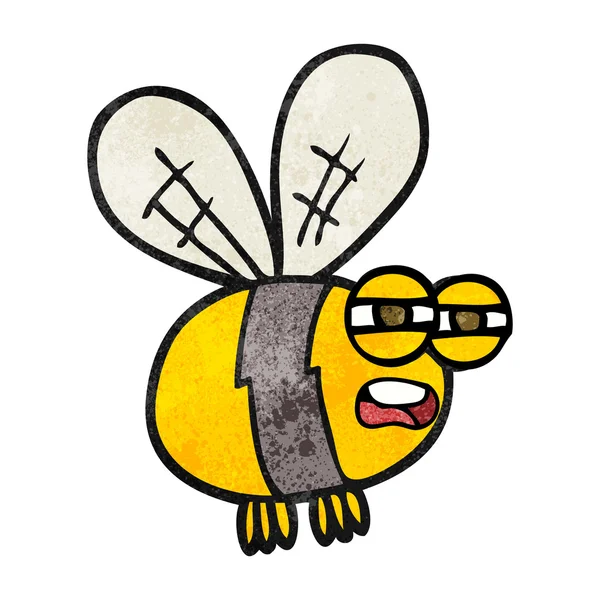 Texturerat cartoon bee — Stock vektor