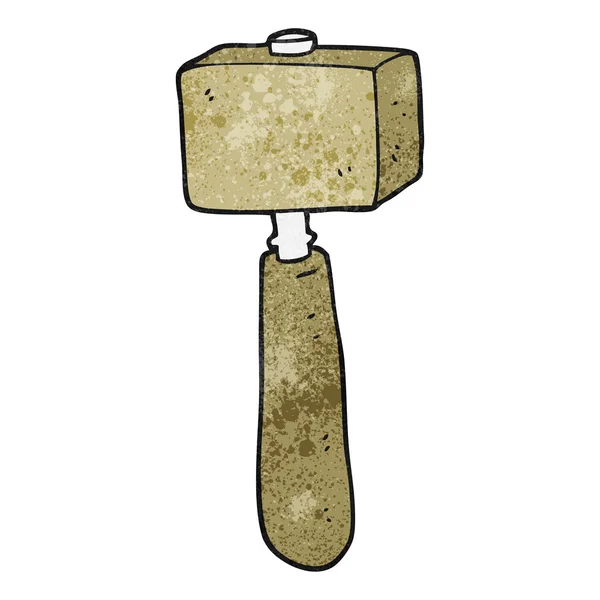 Getextureerde cartoon mallet — Stockvector