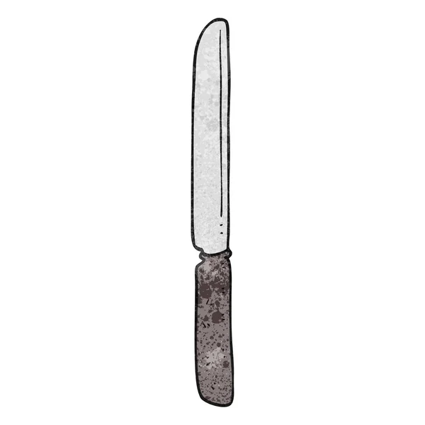 Ανάγλυφη κινουμένων σχεδίων μαχαίρι μαχαιροπήρουνα — Διανυσματικό Αρχείο
