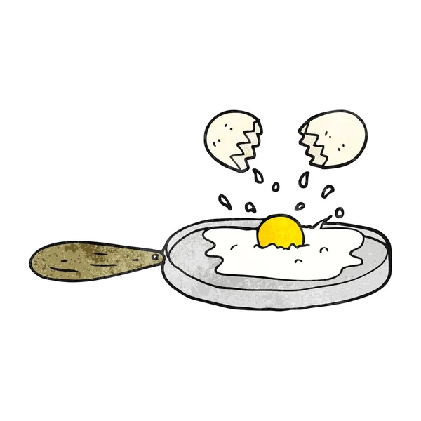 Frittura strutturata uovo cartone animato — Vettoriale Stock