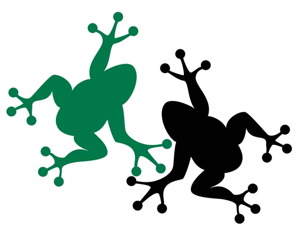 Bir kurbağa silüeti — Stok fotoğraf