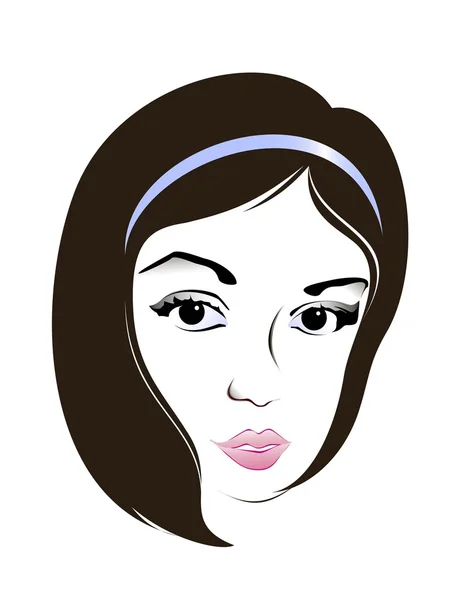 Retrato de una hermosa chica — Vector de stock