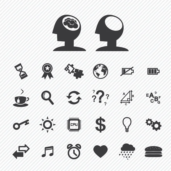 Conjunto de ícones do cérebro. ilustração eps10 — Vetor de Stock