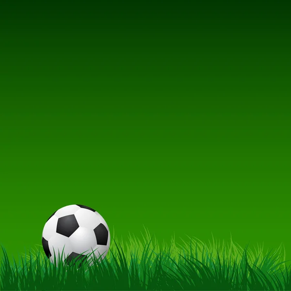 Soccer ball on green grass — Stock Photo, Image