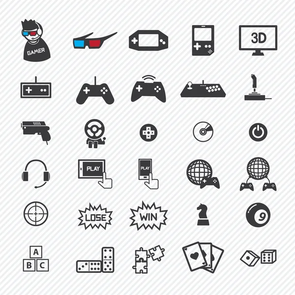 Game icons set. illustration eps10 — Stock Vector