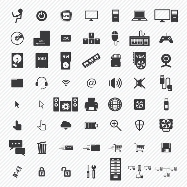 Computer icons set. illustration eps10 — Stock Vector