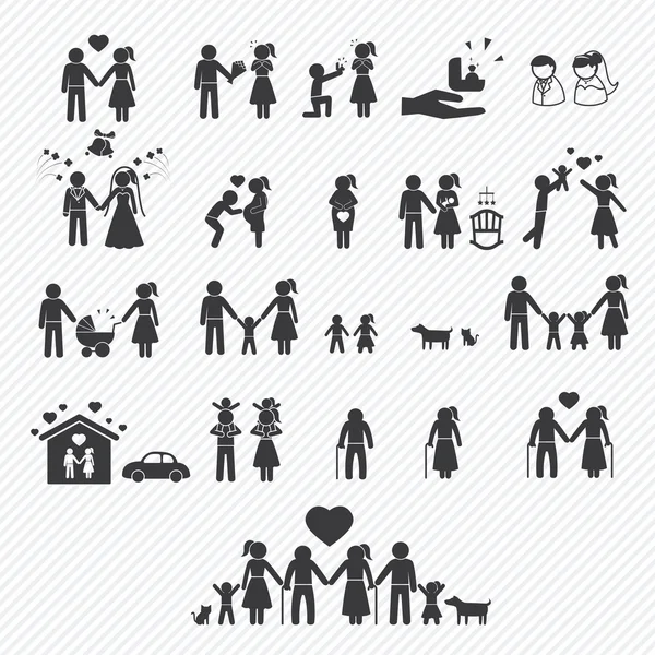 Aile simgeler kümesi. şekil eps10