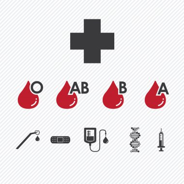 Blood donation Group icons set.illustration eps10