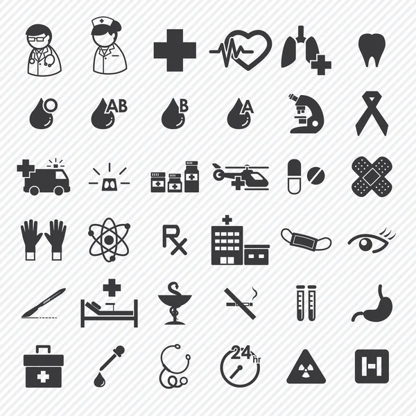 Médicos y hospitalarios iconos set.illustration eps10. SET 2 — Vector de stock