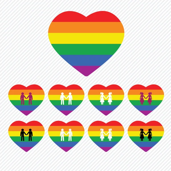 LGBT icons set. illustration eps10 — Stockový vektor