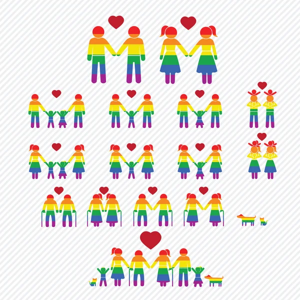 LGBT icons set. illustration eps10 — 图库矢量图片#