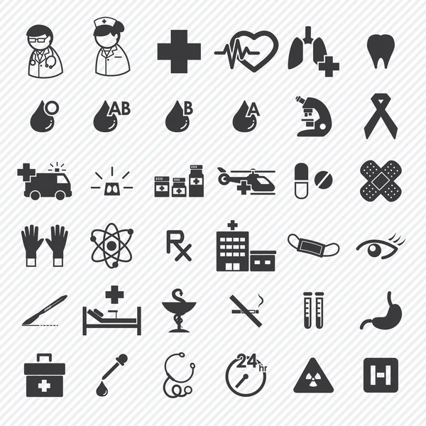 Medical and hospital icons set.illustration eps10. SET 2 — Stockový vektor