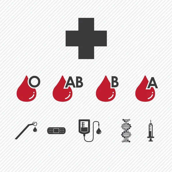 Blood donation Group icons set.illustration eps10 — Stockový vektor