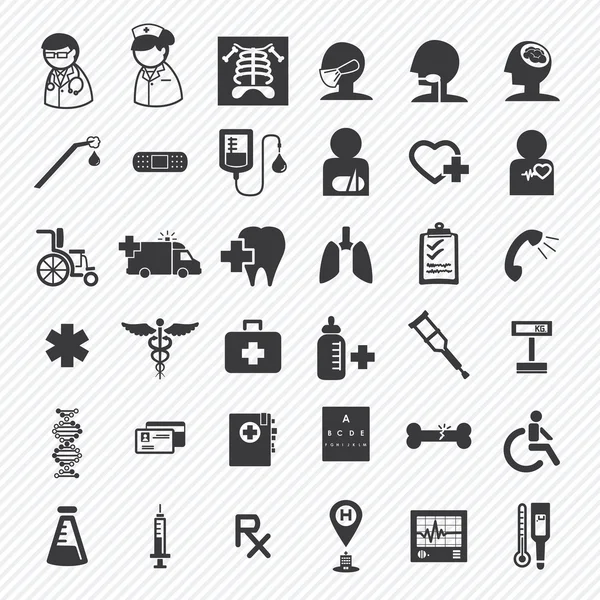 Medical and hospital icons set.illustration eps10. SET 1 — Διανυσματικό Αρχείο