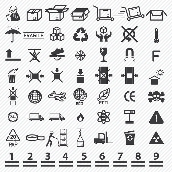 Kağıt kutusu simgeleri ayarlayın. şekil eps10