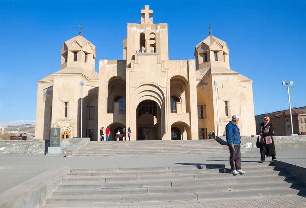 St. Gregorius de verlichter in maart. Armenia, Yerevan, 8 maart 2016 — Stockfoto