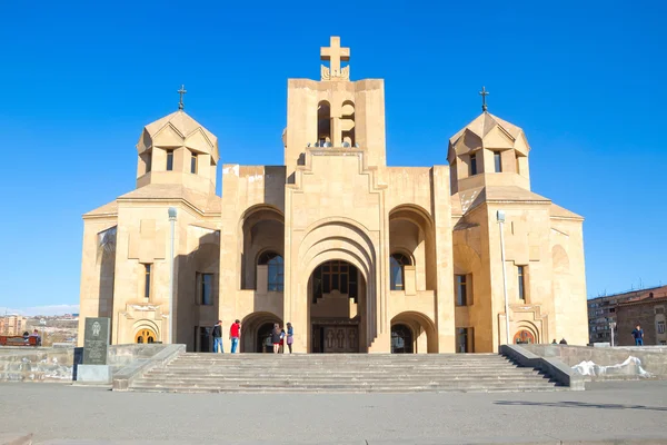 St. Gregory ışığı. Ermenistan, Yerevan 8 Mart 2016 — Stok fotoğraf