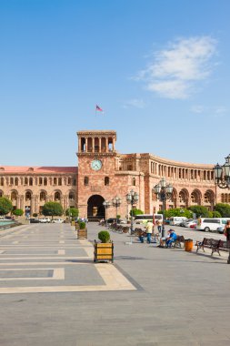Erivan, Ermenistan. 17 Ağustos 2016: Ermenistan hükümeti evler
