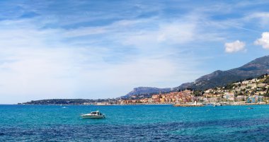 Büyük görünümü Menton şehir ve Akdeniz