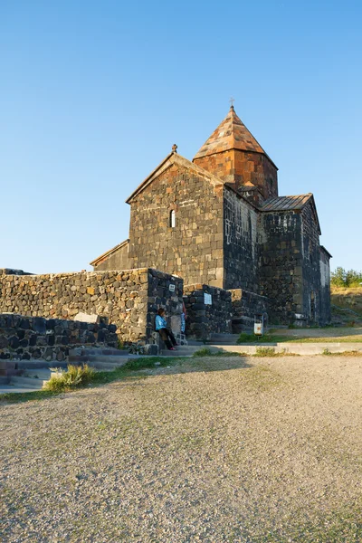 Iglesia Sevanavank al atardecer. Armenia — Foto de Stock
