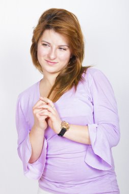 Şirin Kızıl saçlı kız 21 ' portresi