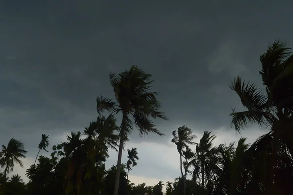 Paisaje Vista Noroeste Kalbaishakhi Bordoisila Ambiente Tormentoso Nubes Oscuras Tormenta —  Fotos de Stock