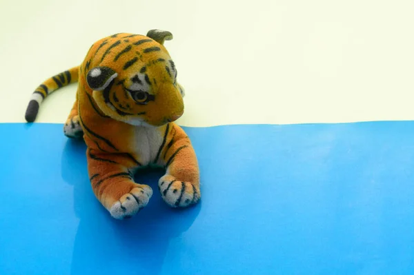 Royal Bengal Tiger Měkký Plyšový Plyšový Medvídek Pro Děti Barevném Royalty Free Stock Fotografie