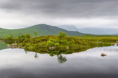 Glencoe, İskoçya, İngiltere 'deki Rannoch Moor..