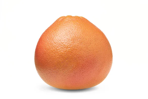 Stor Grapefrukt Isolerad Vit Bakgrund Mogna Citrusfrukter Med Klippbana — Stockfoto