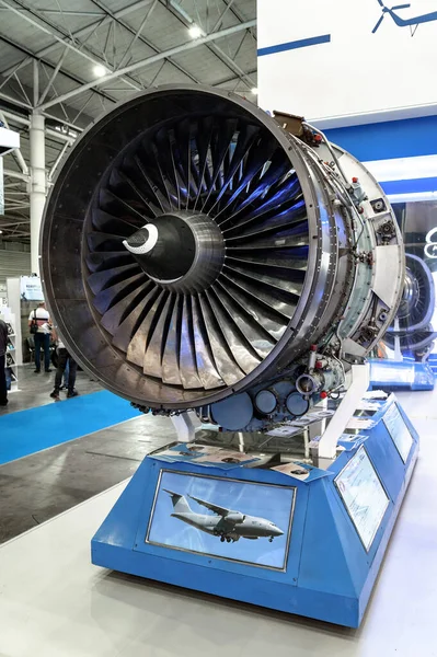 Luftfartygsmotor Den Ukrainsktillverkade 436 148Fm Turbojetmotorn Ivchenko Progres Den Internationella — Stockfoto