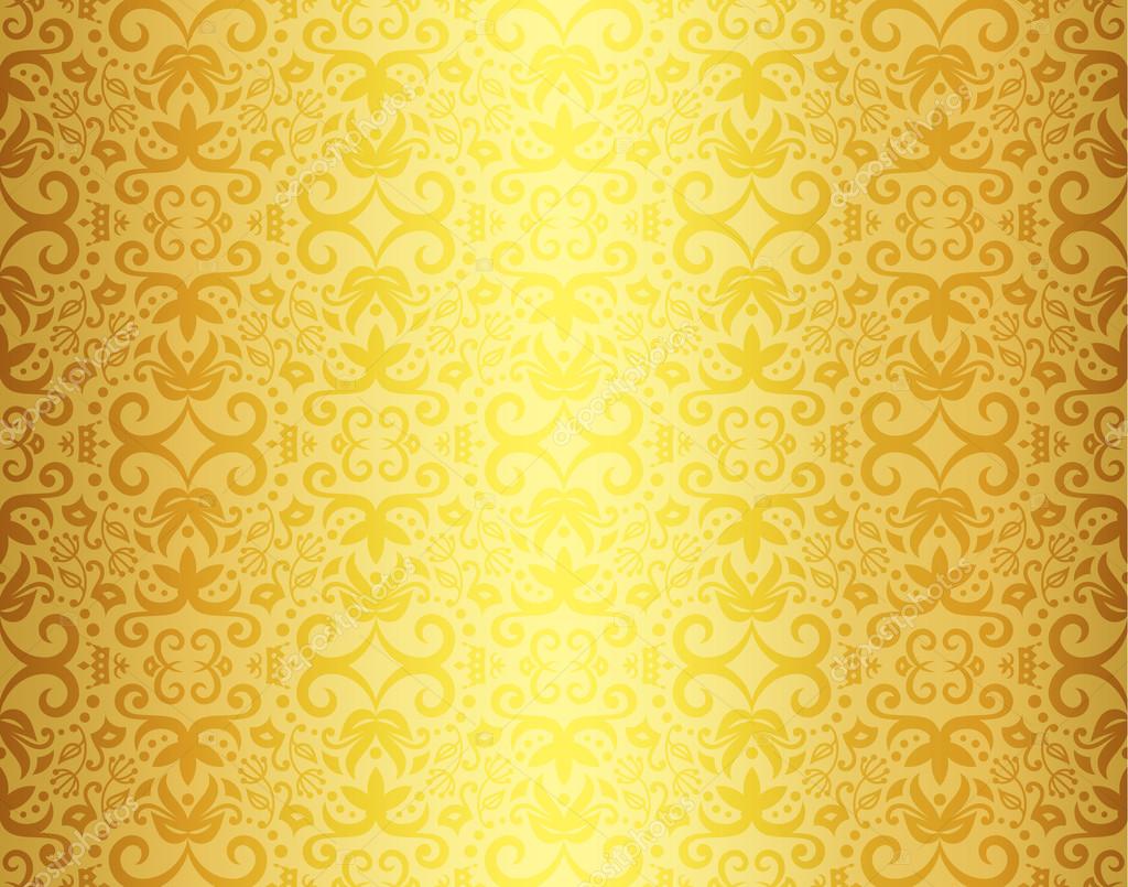 Vintage golden background with damask ornament pattern Stock Vector Image  by ©LiliWhite #100684064