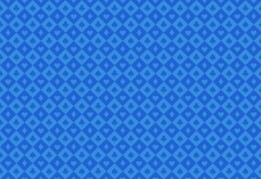 Minimalist Mavi poker arka plan sorunsuz doku ile kart sembolleri oluşur