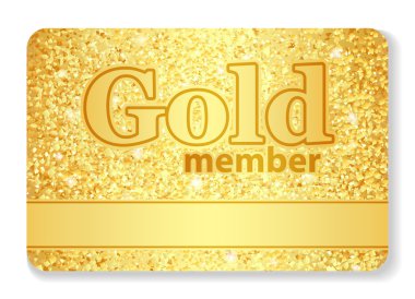 Altın Üye VIP kartı pırıltılar oluşur