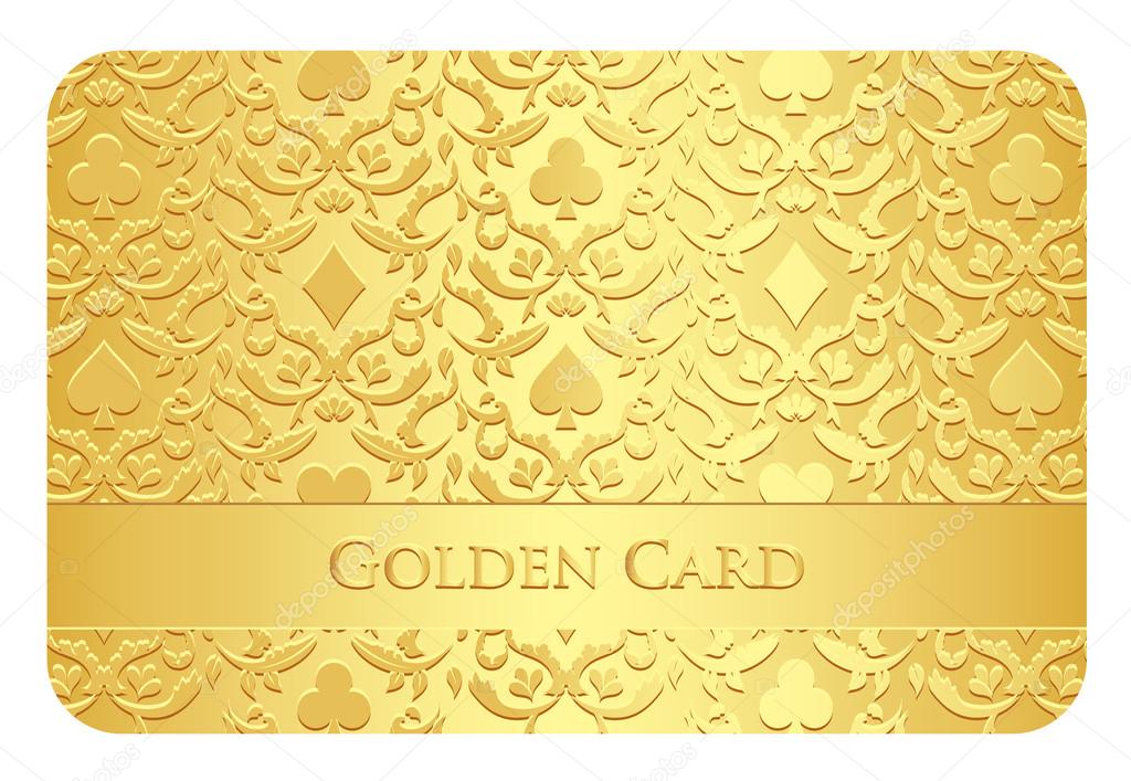 Download Golden Card With Card Symbols Ornament Stock Vector C Liliwhite 62441683 PSD Mockup Templates