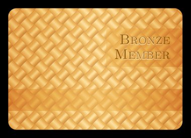 Bronze member card with diagonal crossing bar template clipart
