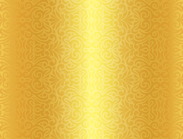 Luxury golden background with vintage pattern — Stock Vector