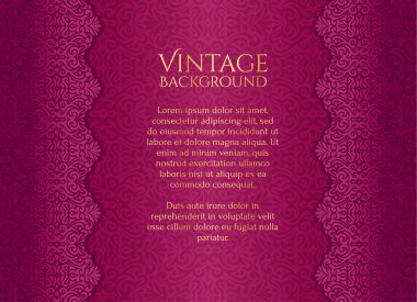 Damasko çiçek desenli lüks pembe arka plan