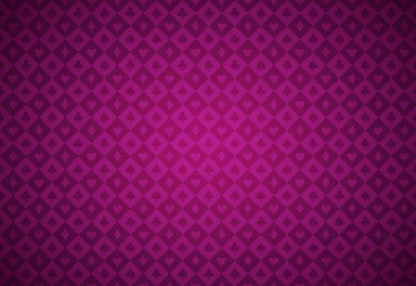 Fond de poker minimaliste avec texture composée de symboles de carte — Image vectorielle