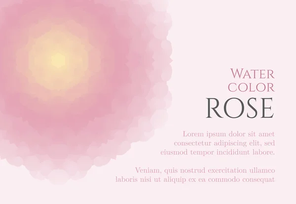 Tarjeta de felicitación con decoración de rosa compuesta de diferentes formas — Vector de stock
