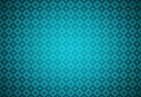 Fond de poker turquoise minimaliste avec texture composée de symboles de carte Vecteur En Vente