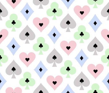 Sorunsuz poker arka plan şeffaf kartları sembolleri etkisi ile