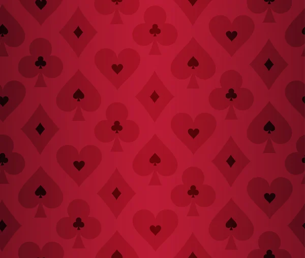 Eenvoudige rode poker achtergrond met doorzichtige effect — Stockvector