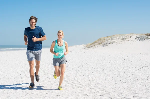 Muž a žena, jogging — Stock fotografie