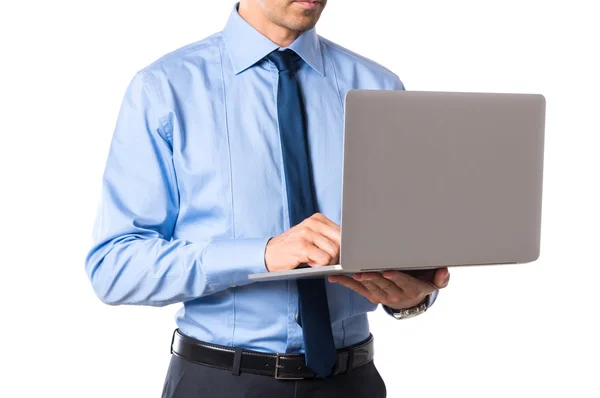 Hombre de negocios usando portátil —  Fotos de Stock