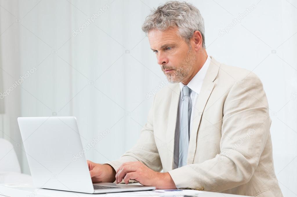 Businessman Working in Office