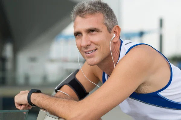 Man Taking A Rest From Running — Stock Photo, Image