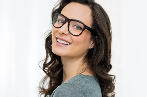 Smiling woman in spectacle — Stock Photo, Image