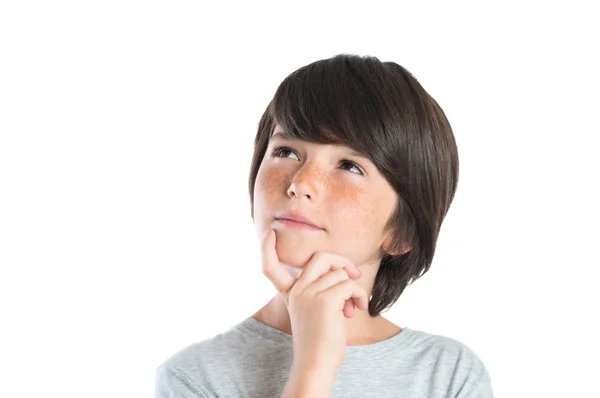 Young boy thinking — Stok fotoğraf